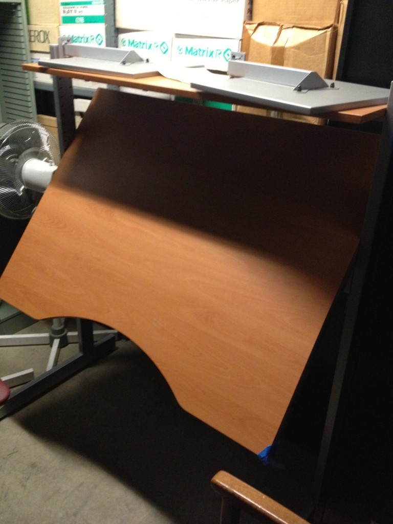 The drafting table that became my first standing desk.